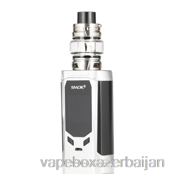 Vape Box Azerbaijan SMOK R-KISS 200W & TFV8 Baby V2 Starter Kit Silver